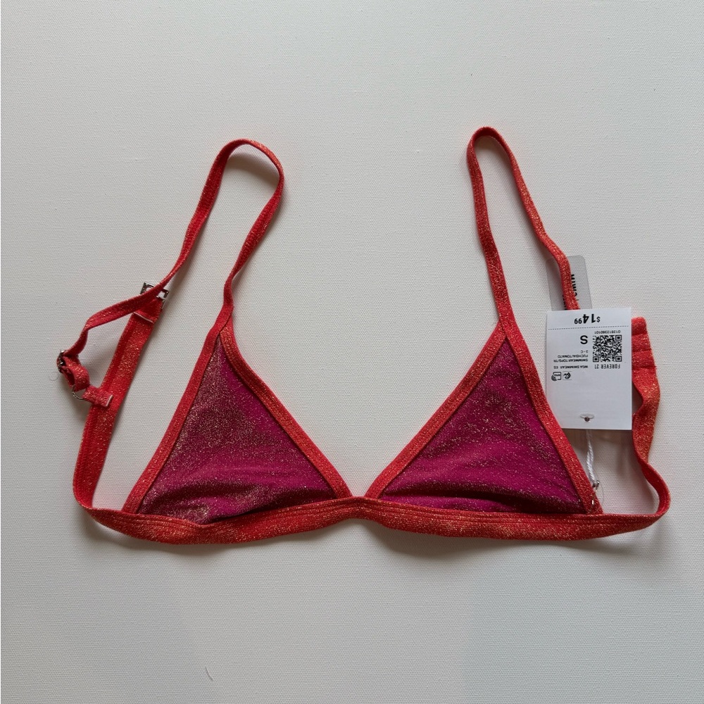 Women's Pink Triangle Bikini Top
